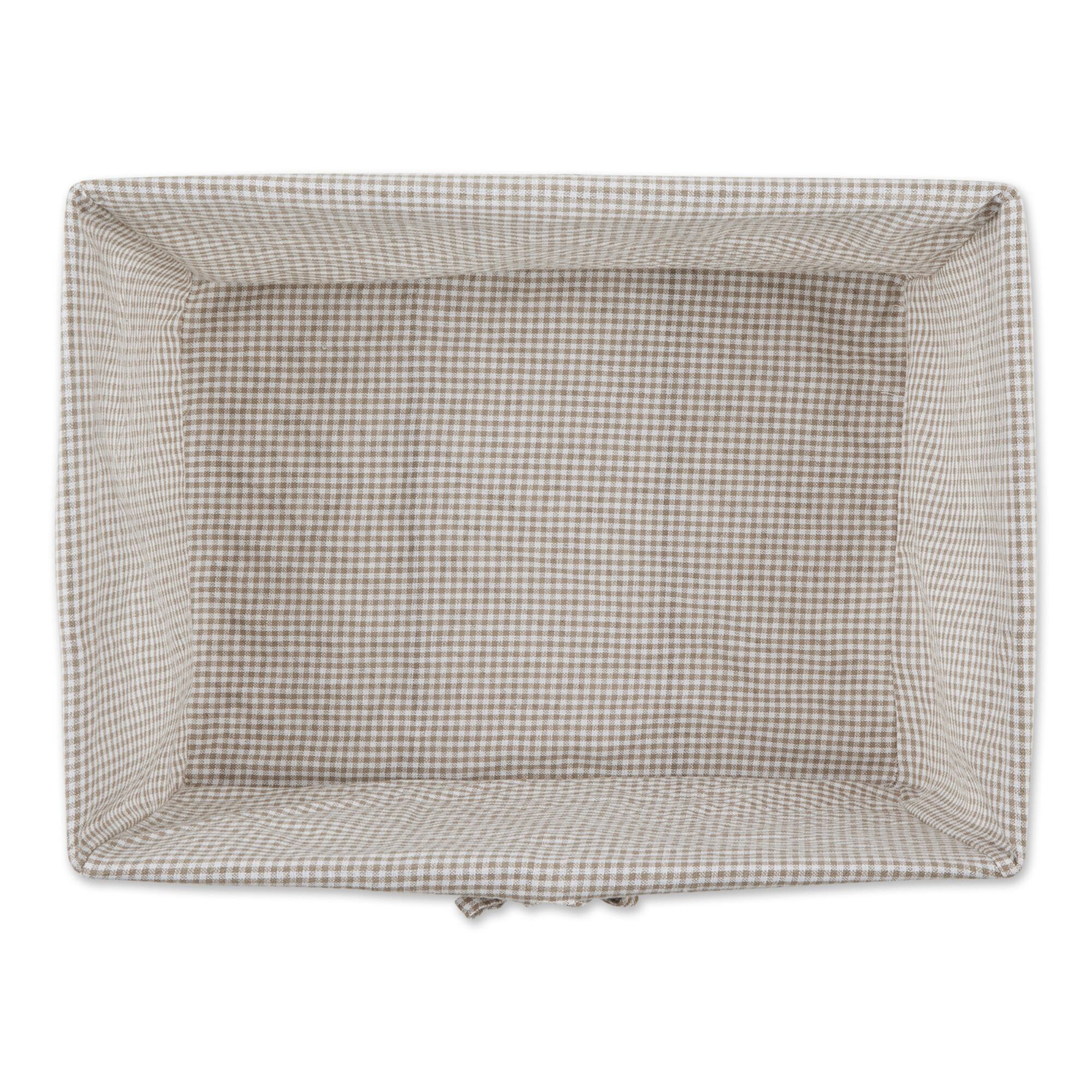 DII® Medium Rustic Bronze Chicken Wire Baskets with Stone Gingham Liners, 2ct.